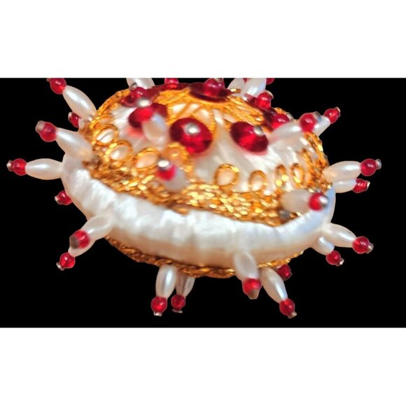 Diorama Kitsch Christmas Ornament Pushpin Handmade Mid Century Unique•Orn2 - Picture 1 of 8